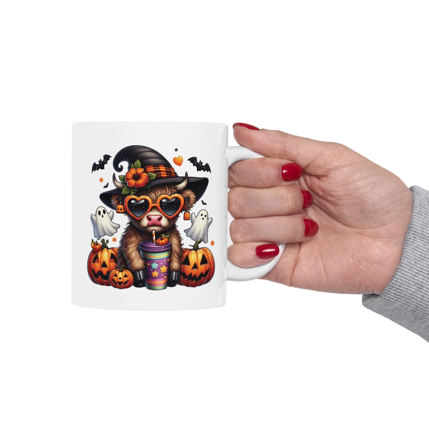 🎃 Highland Cow Halloween Mug – Spooky & Sweet Fall Sips 👻