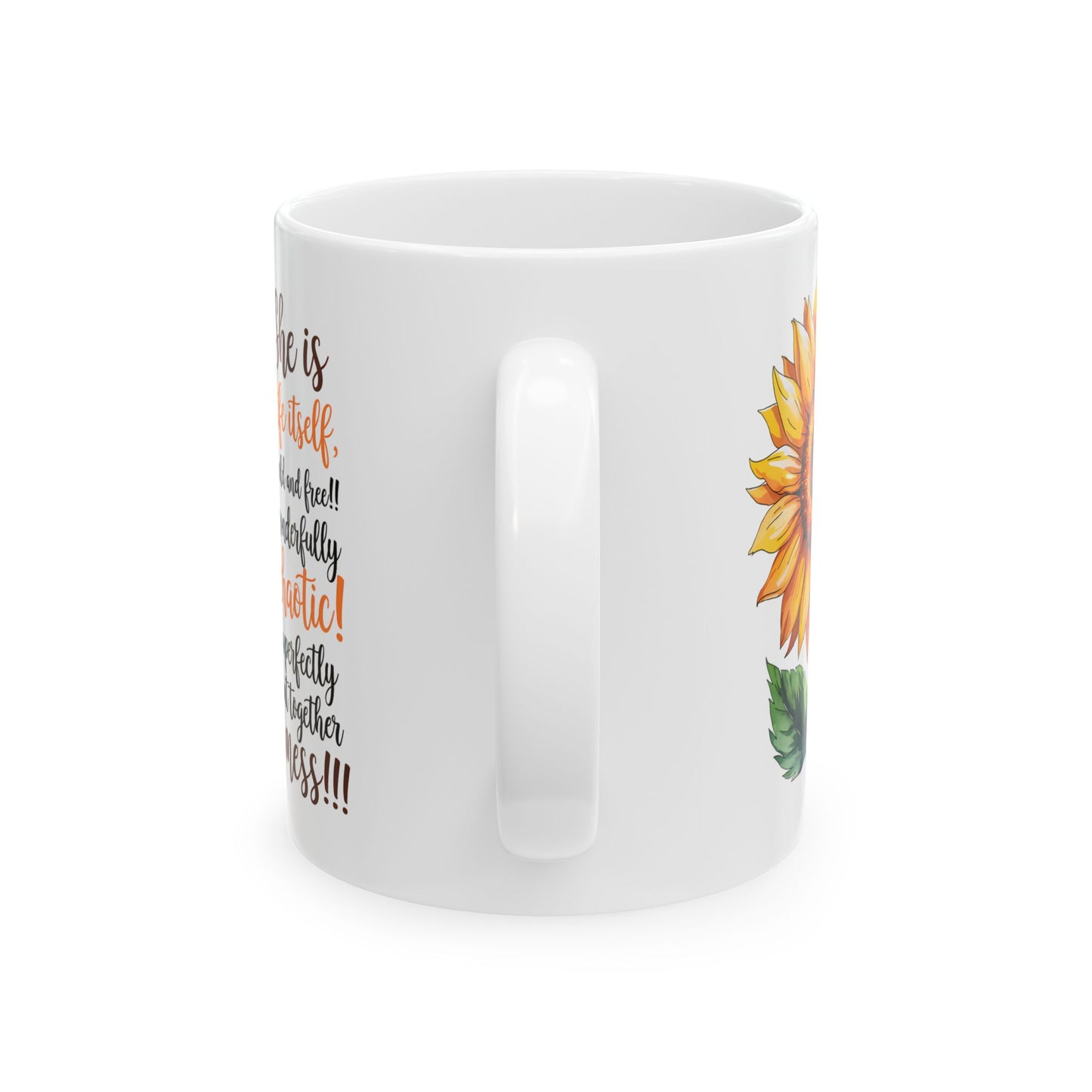 Taza Girasol “Ella es la Vida Misma, Salvaje y Libre” 🌼