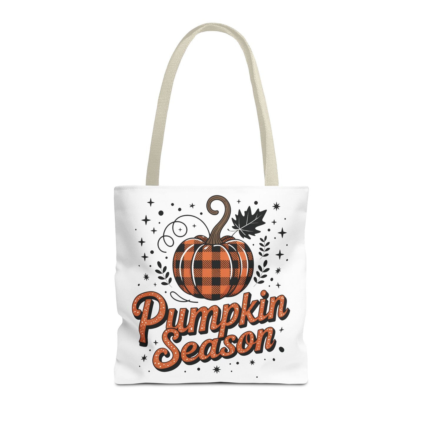 🎃 Pumpkin Season Tote Bag – Fall Buffalo Plaid Style for Autumn Lovers 🍂