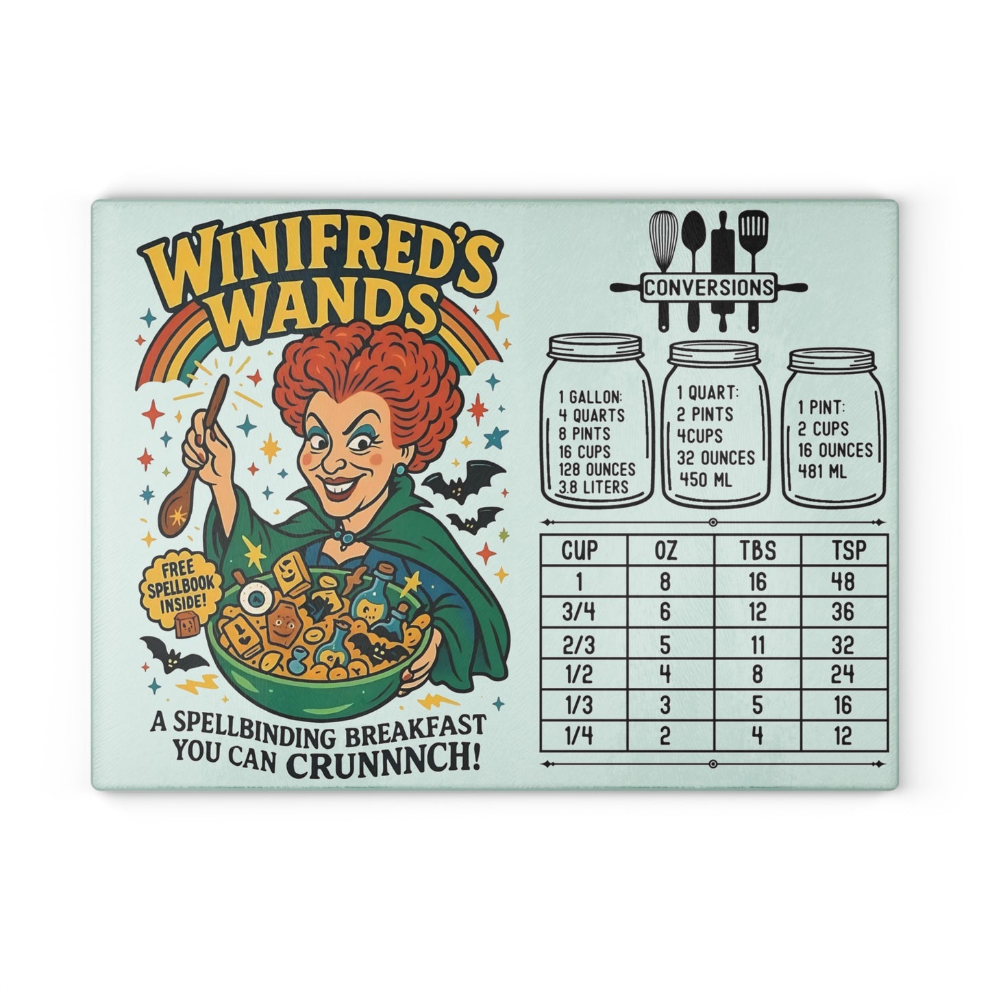 🧙♀️ Winifred’s Wands Cutting Board – A Spellbinding Breakfast You Can CRUNNNCH! 🧪✨