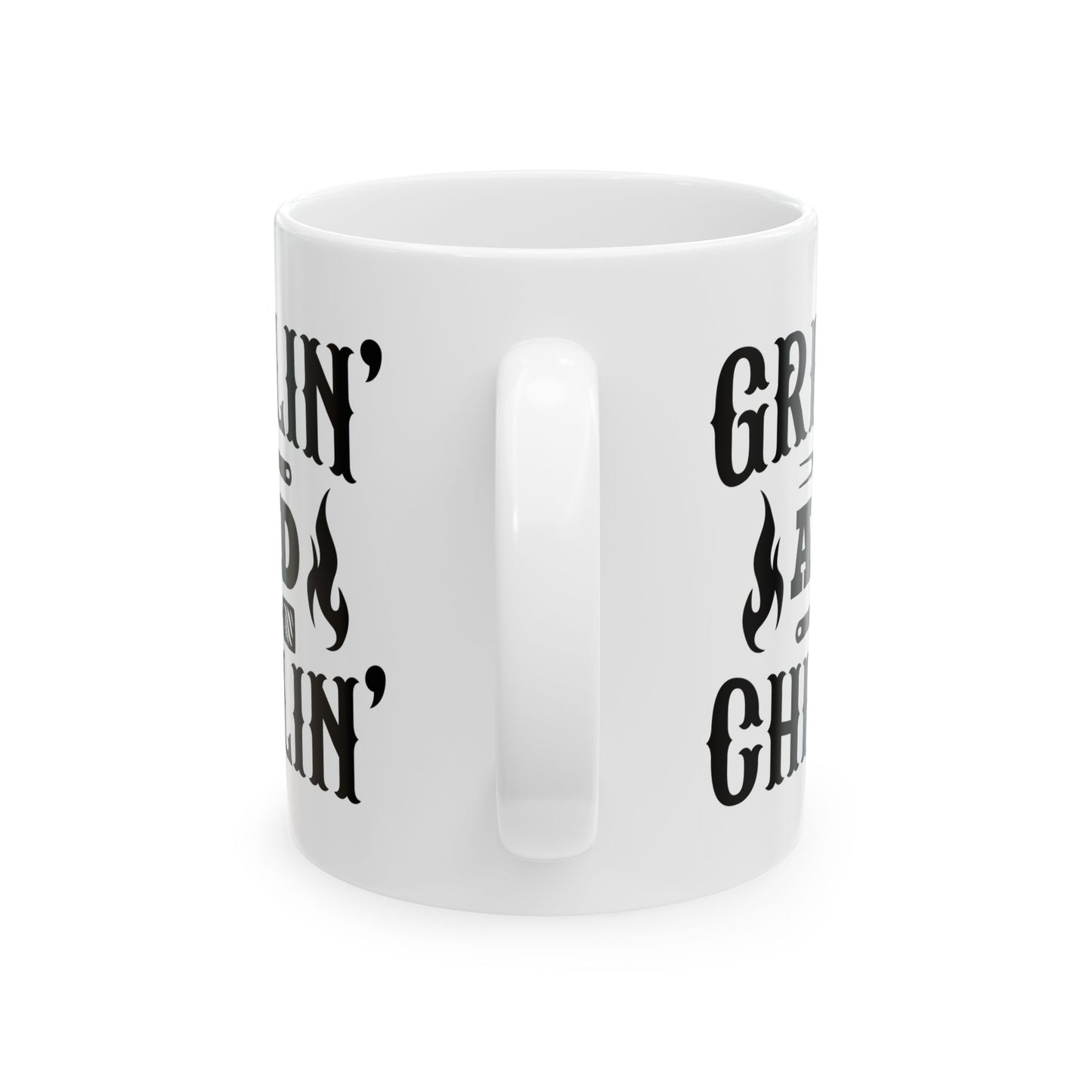 🔥☕ Grillin and Chillin – Funny BBQ Dad Coffee Mug (11oz & 15oz) ☕🔥