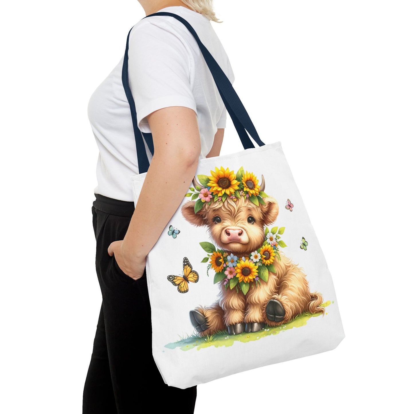 Bolsa de mano de vaca de las Tierras Altas, diseño de vaca bonito y elegante para amantes de los animales, perfecta para ir de compras, uso diario, regalo para entusiastas de las vacas y granjeros.