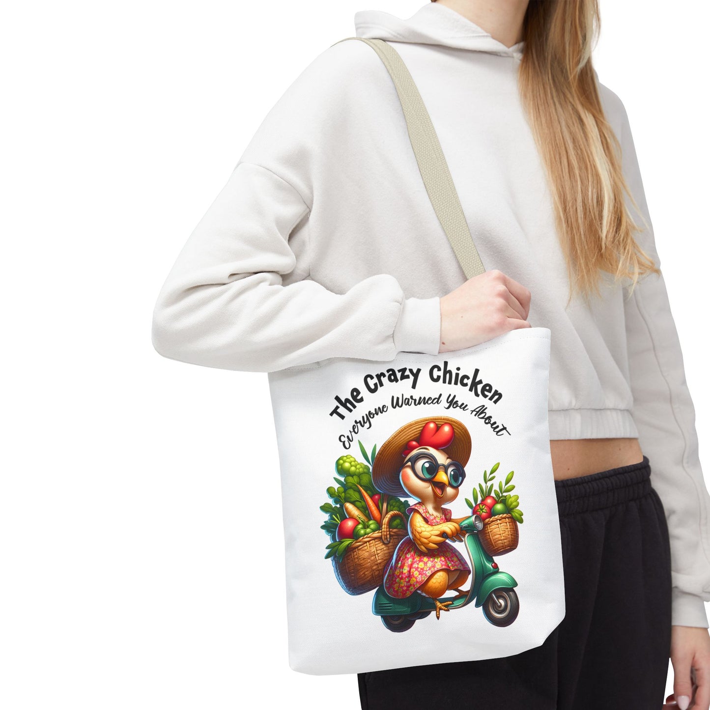 Bolsa de compras divertida con diseño de pollo: un encantador diseño de granja fresca 🐔
