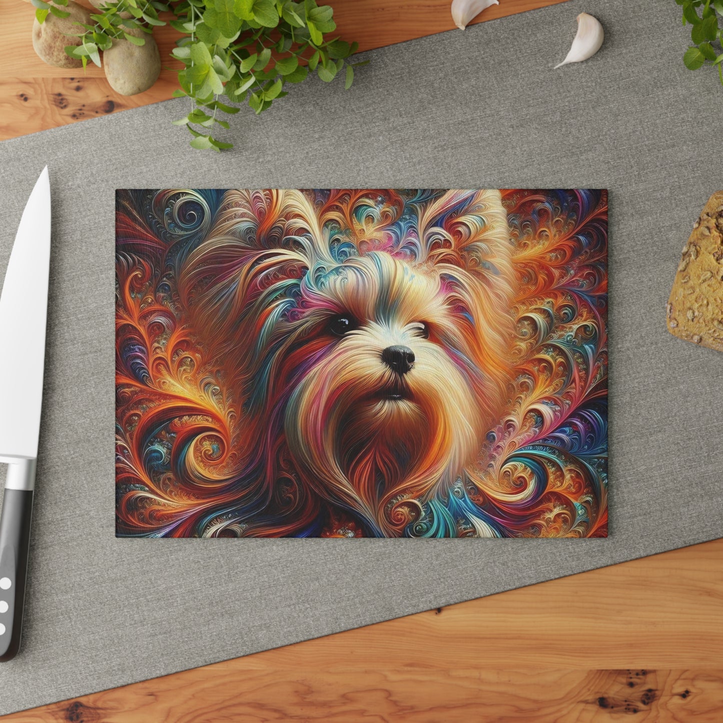 🐾 Yorkshire Terrier Cutting Board – Glam Pup Elegance for Your Kitchen ✨