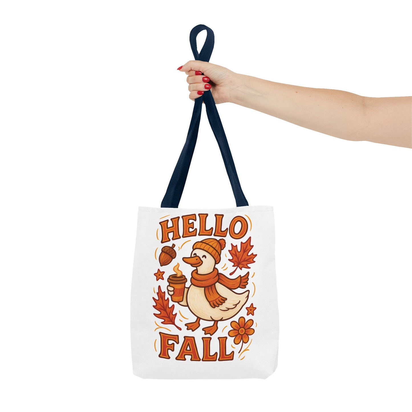 🧡 Hello Fall Duck Tote Bag – Cozy Autumn Vibes & Feathered Charm 🍂🦆