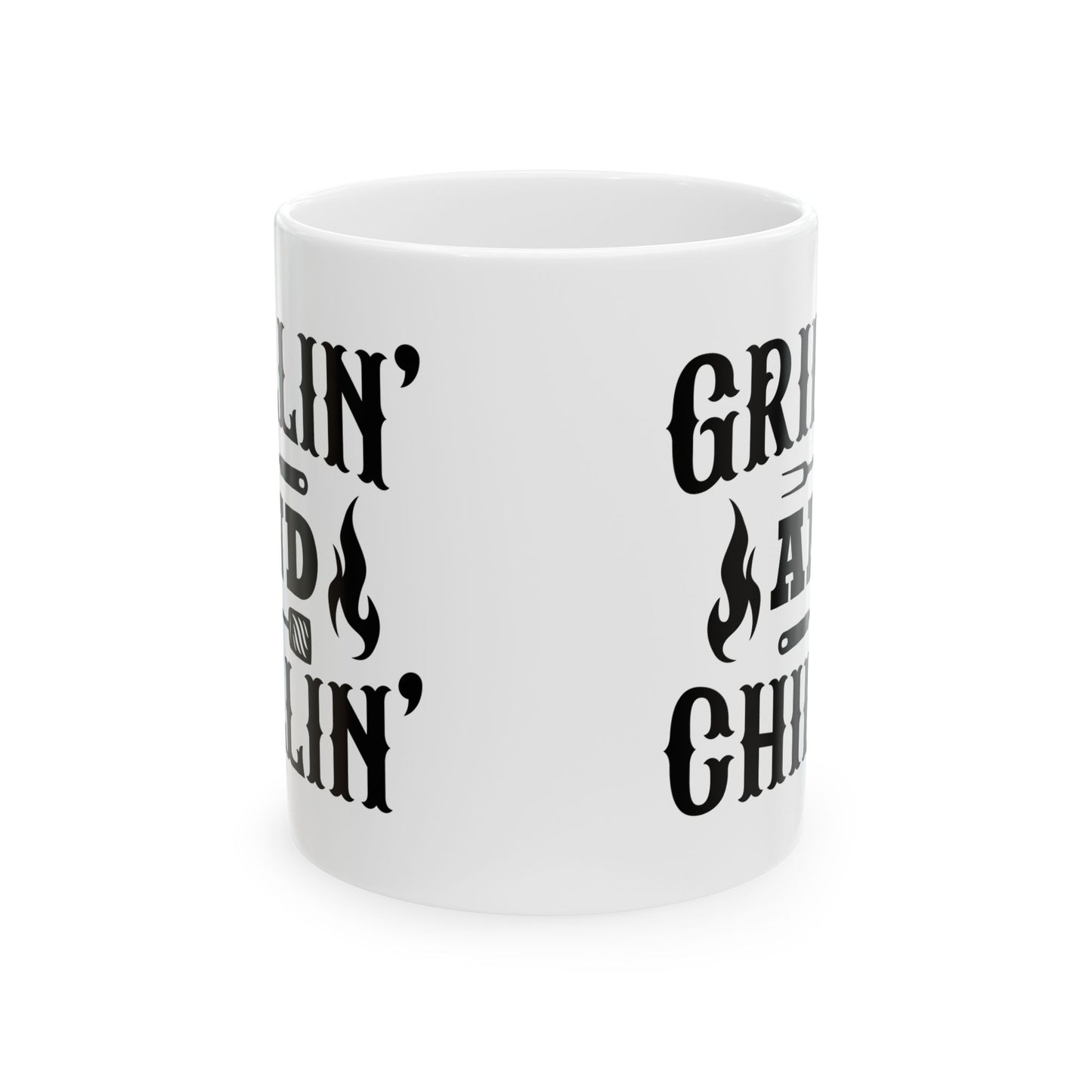 🔥☕ Grillin and Chillin – Funny BBQ Dad Coffee Mug (11oz & 15oz) ☕🔥