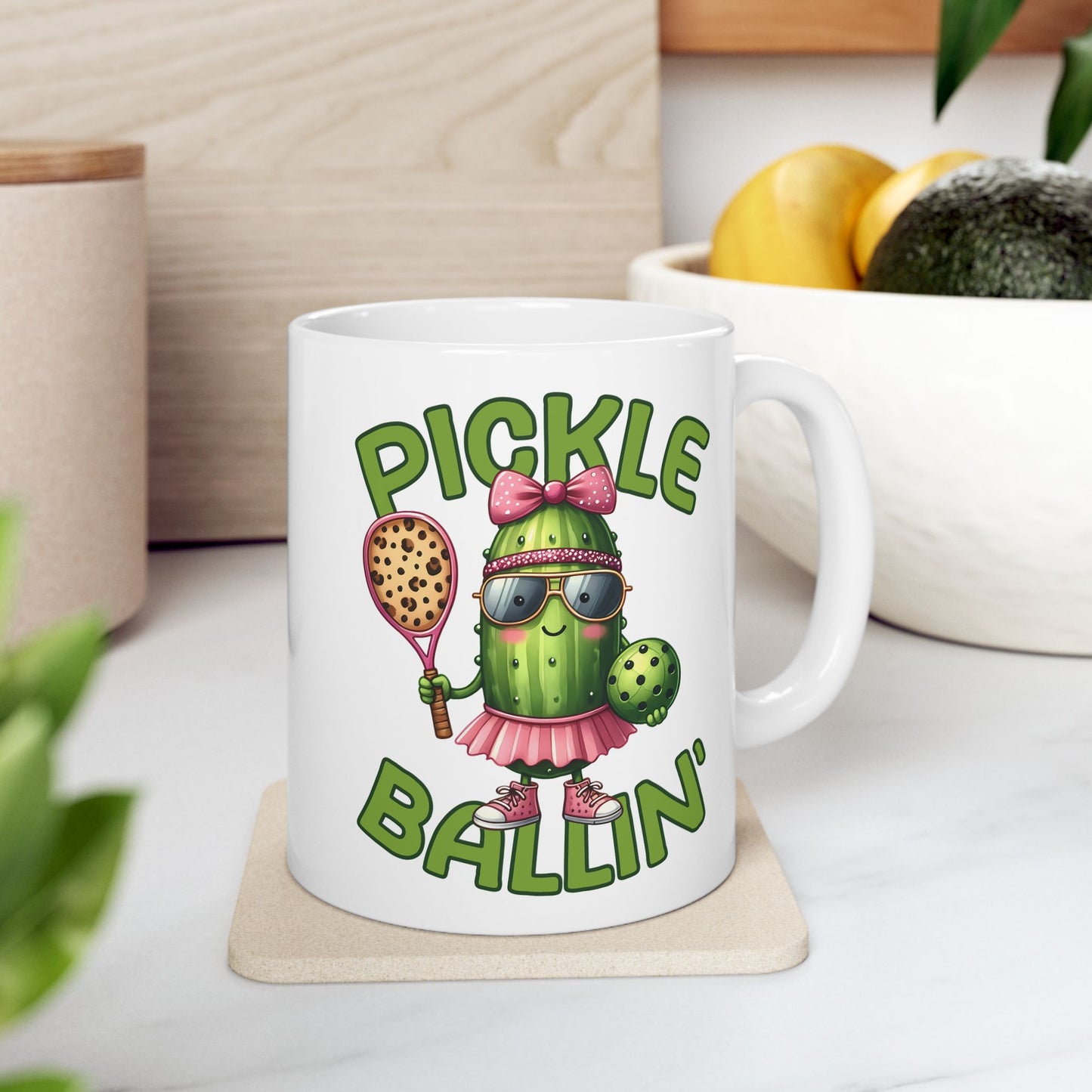 ☀️🥒 Pickle Ballin’ Coffee Mug – Serve Up Sass & Sips 🎾