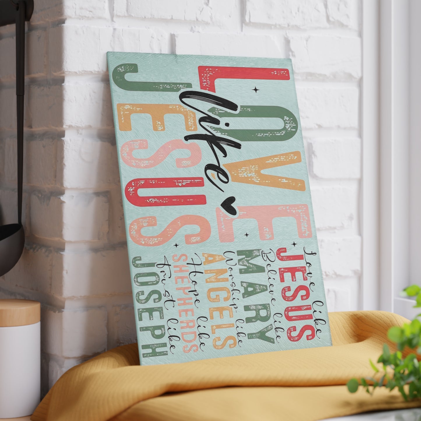 Tabla de cortar inspiradora, tabla de cortar de vidrio templado, tabla de charcutería, tabla de cortar, regalo de inauguración de la casa, tabla de cortar personalizada, Biblia
