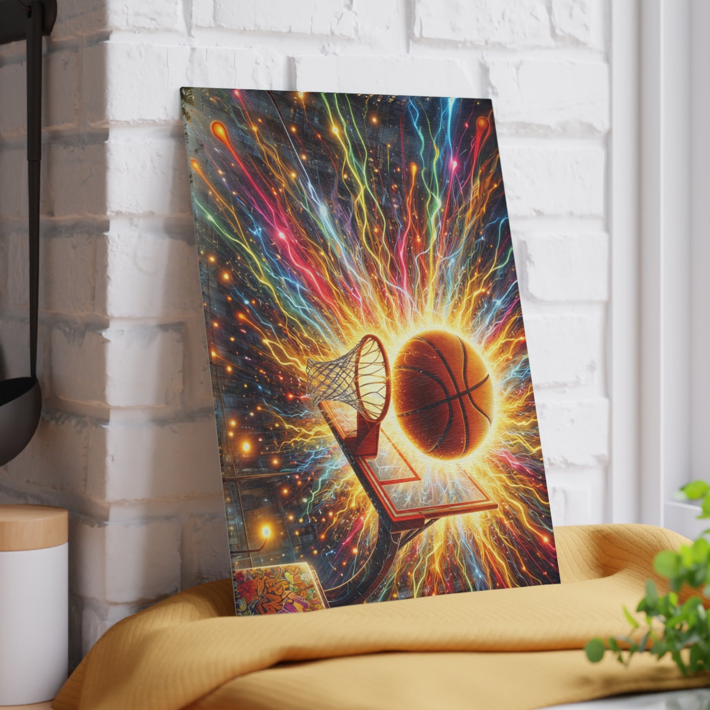 Basketball Explosion Cutting Board – Slam Dunk Style for Your Kitchen