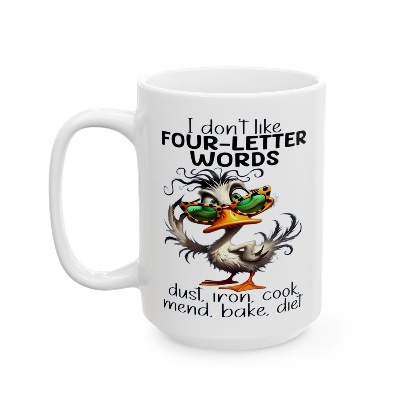 ☕ Taza de café Sassy Duck “Palabras de cuatro letras”: ¡un regalo divertido y con actitud!