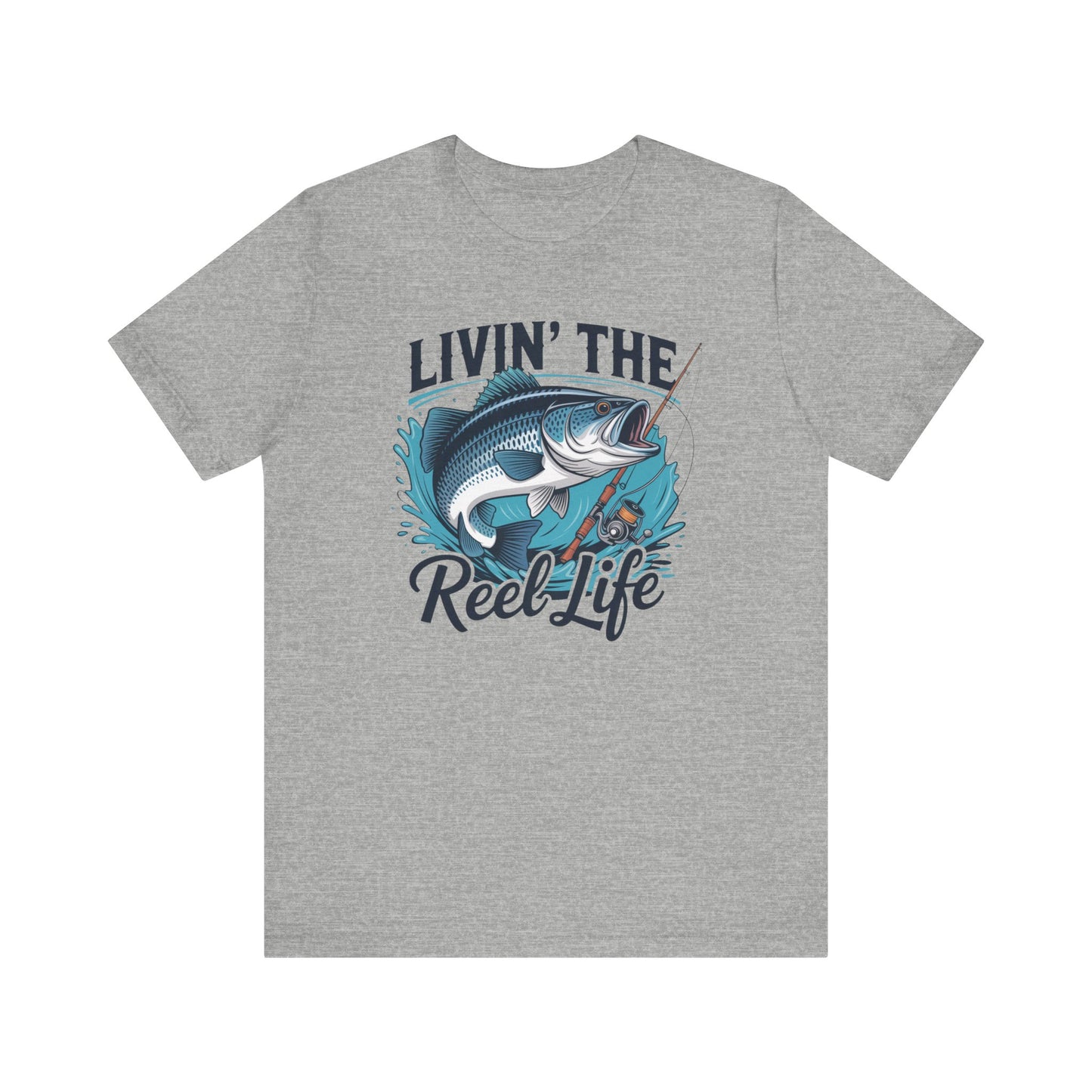🎣 Livin’ the Reel Life Fishing T-Shirt – Perfect Gift for Anglers! 🐟