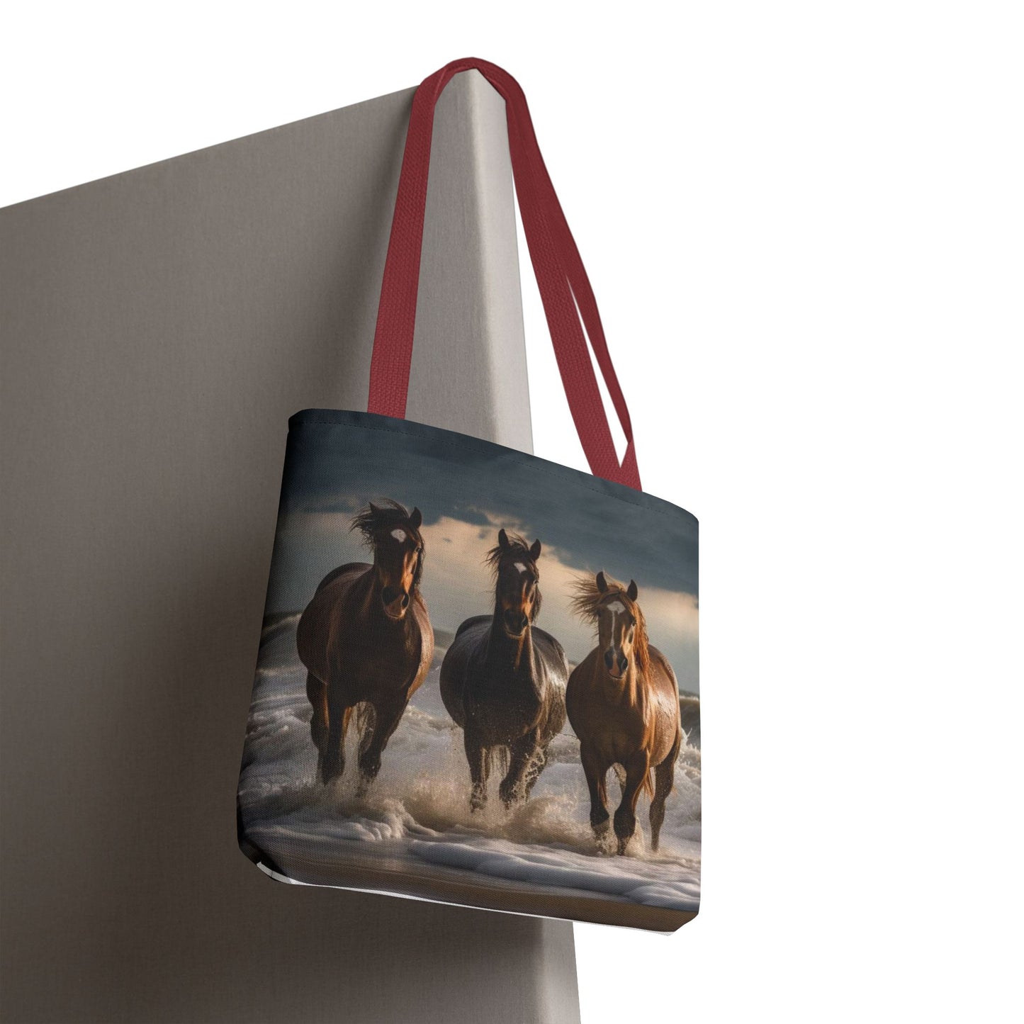 Bolsa de mano Caballos salvajes al anochecer: un bolso de mano atrevido inspirado en la naturaleza para amantes de los caballos