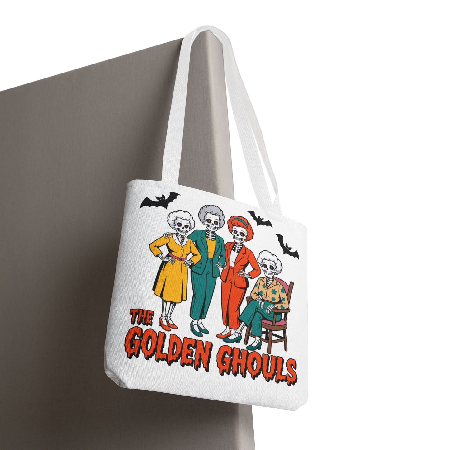 ๐ค Retro Skeleton Squad Tote Bag โ Spooky Chic Style for Halloween ๐ป๐