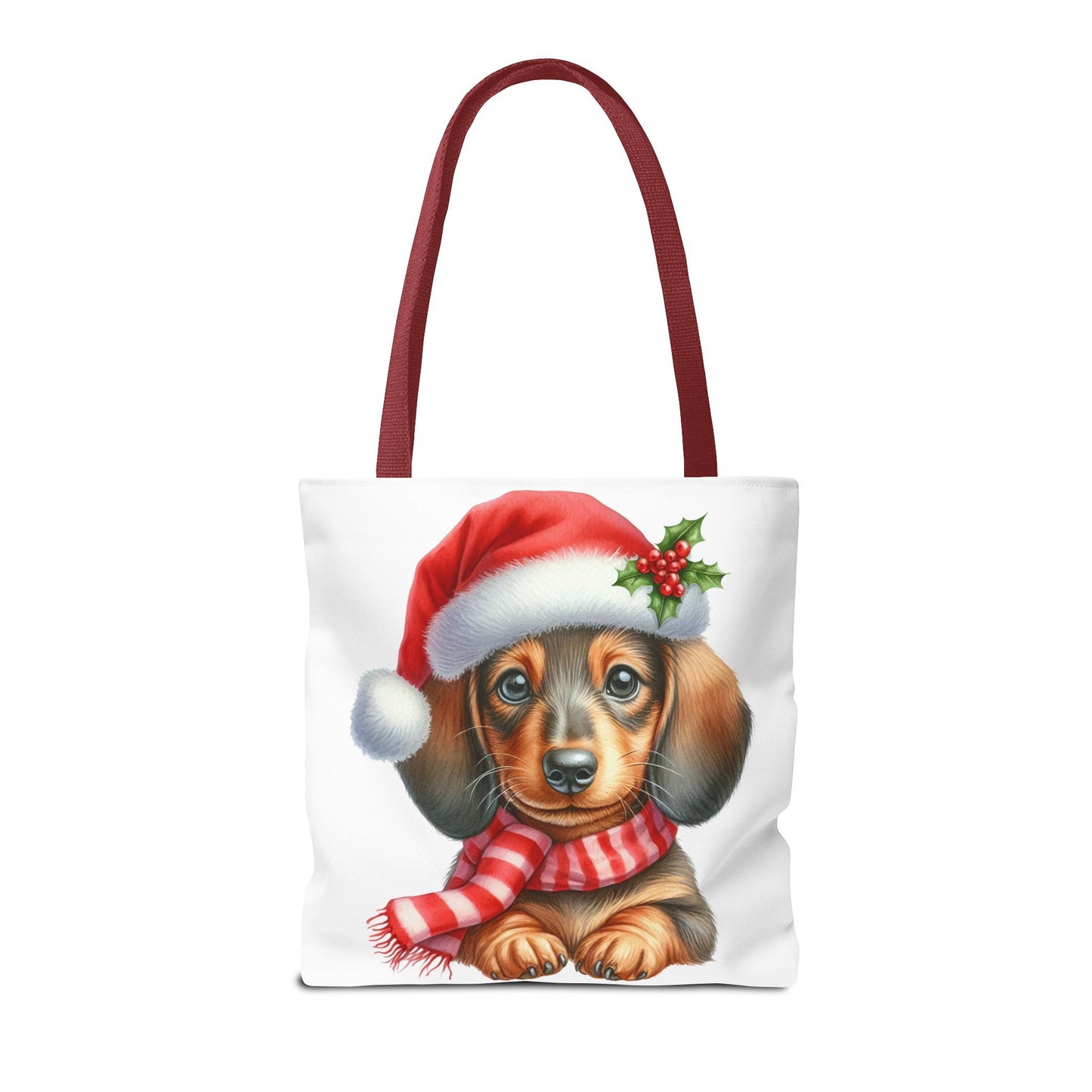 🎄 Dachshund Christmas Tote Bag – Festive Holiday Charm for Dog Lovers 🐾🎅