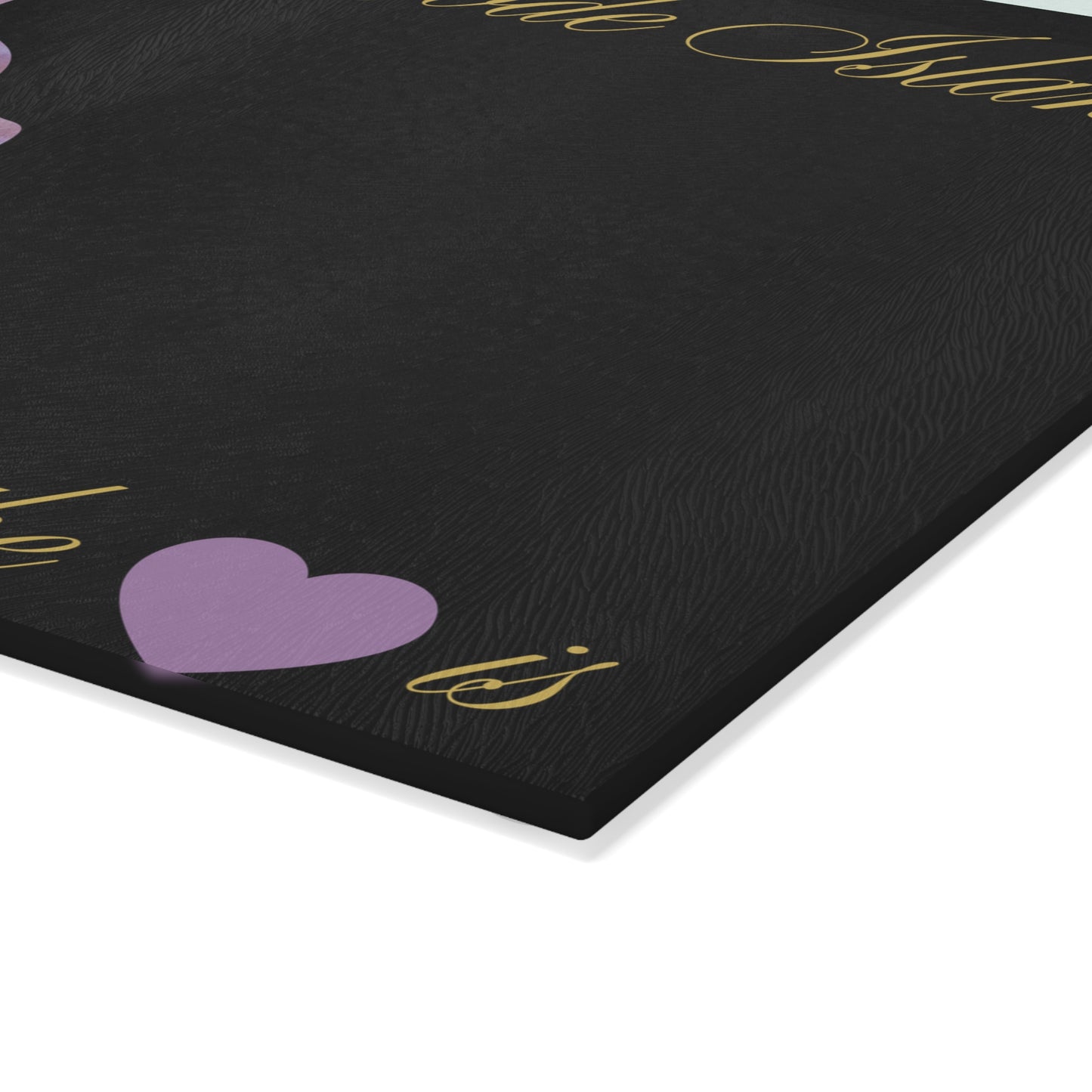 🖤 Rhode Island State Cutting Board – Elegant Watercolor Pride with Gold Florals 💜
