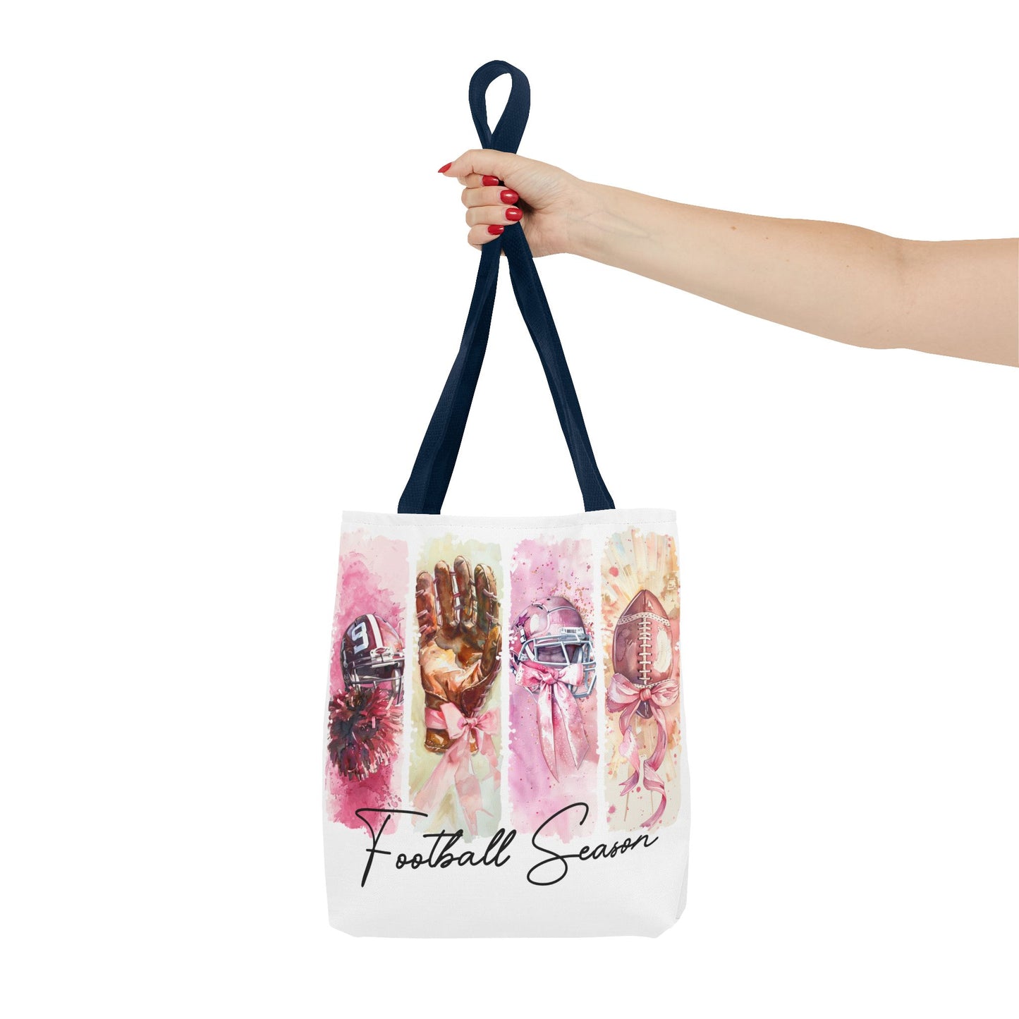 🏈 Game Day Pink Awareness Tote Bag – Sporty Style with a Purpose 🎀👜