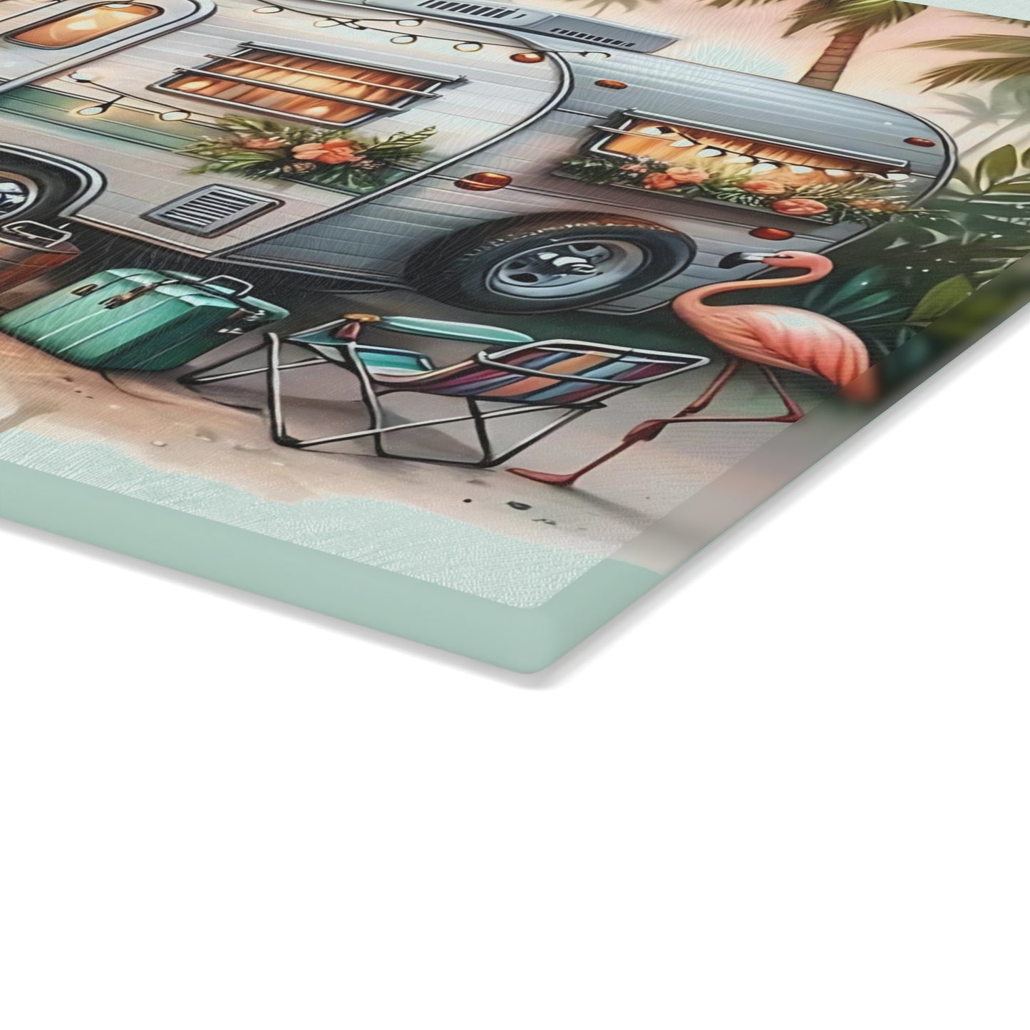 Tabla de cortar de vidrio templado para glamping en Florida
