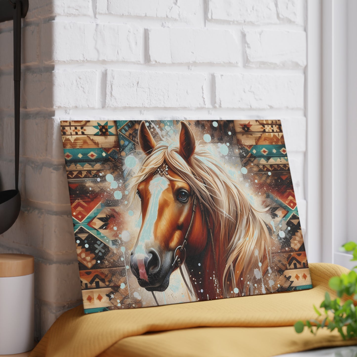 🐎🌵 Western Horse Cutting Board – Rustic Boho Aztec Kitchen Décor 🤎✨