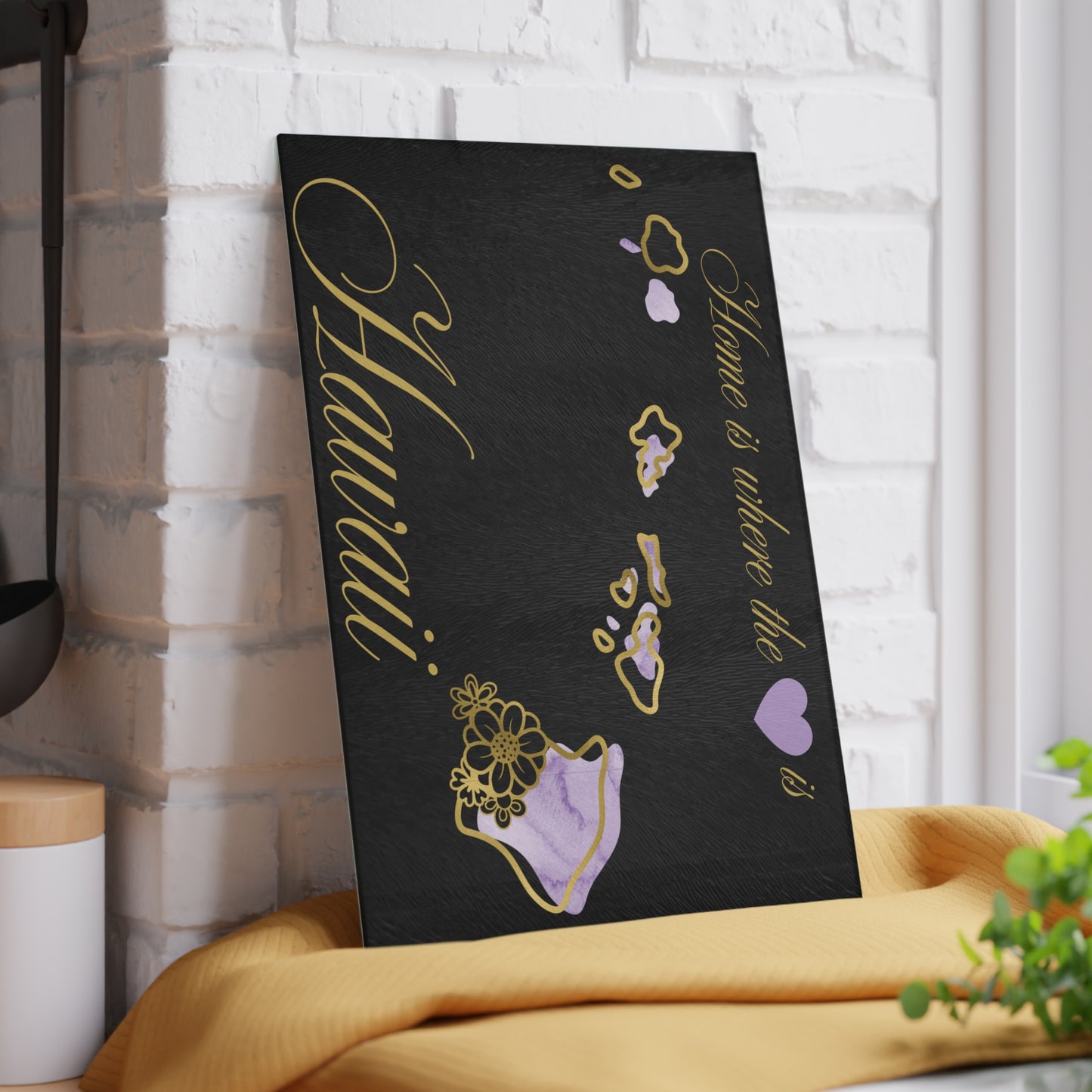 💜 Hawaii State Cutting Board – Island Beauty with a Tropical Heart