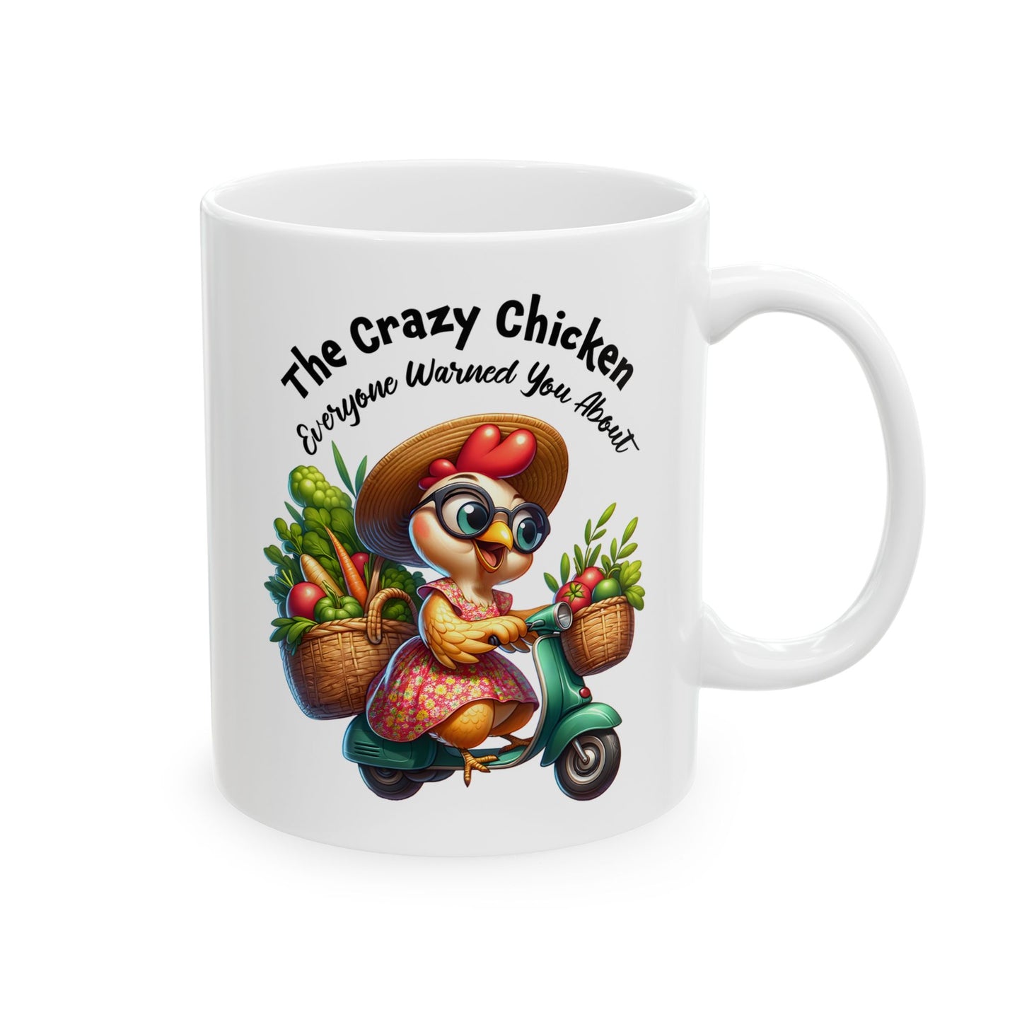 Pollito Veggie Amante de los Patinetes - Taza de Café con Pollito y Patinete 🛵🌽