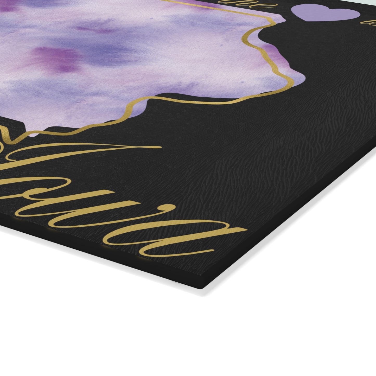 💜 Iowa State Cutting Board – Lavender Love with Midwest Charm