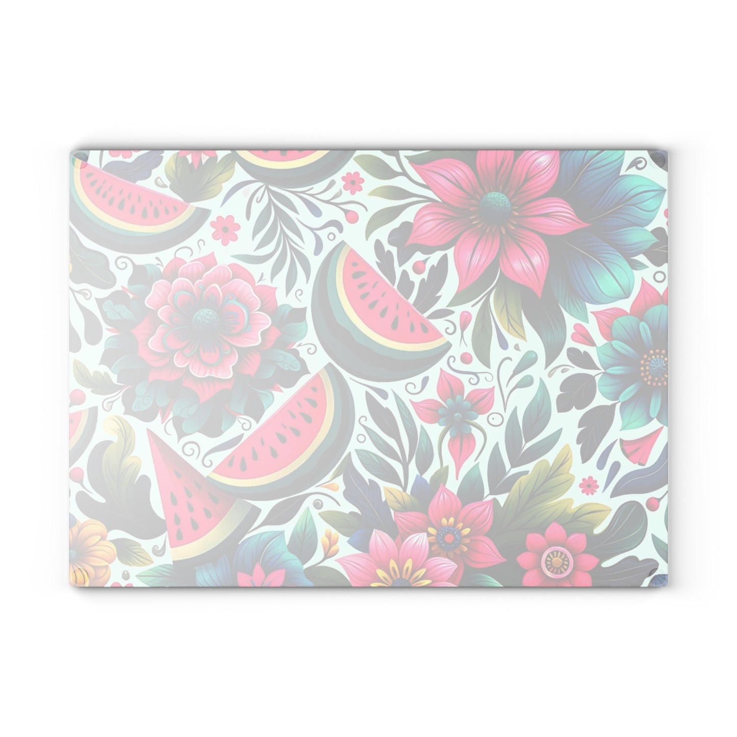 🍉🌺 Watermelon Floral Cutting Board – Summer Freshness Meets Vibrant Charm 🌸🌿