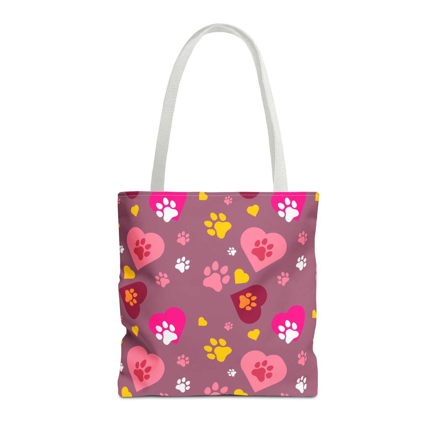 ¡Demuestra tu amor por tus peludos amigos con este clásico bolso de mano con estampado de patas! 🐾