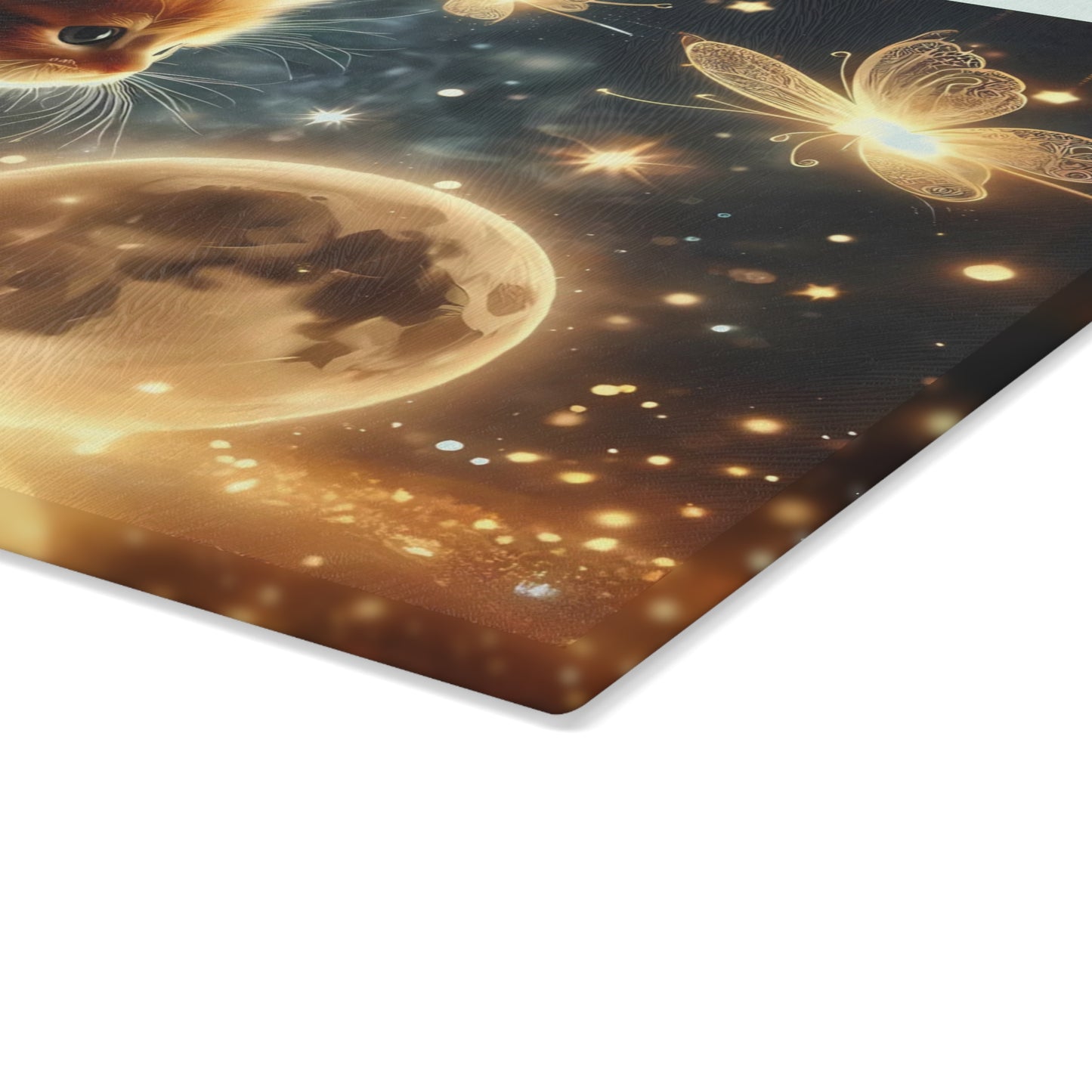 Tabla de cortar de gato atigrado, tabla de cortar de vidrio templado, tabla de charcutería, tabla de cortar, regalo de inauguración de la casa, tabla de cortar personalizada