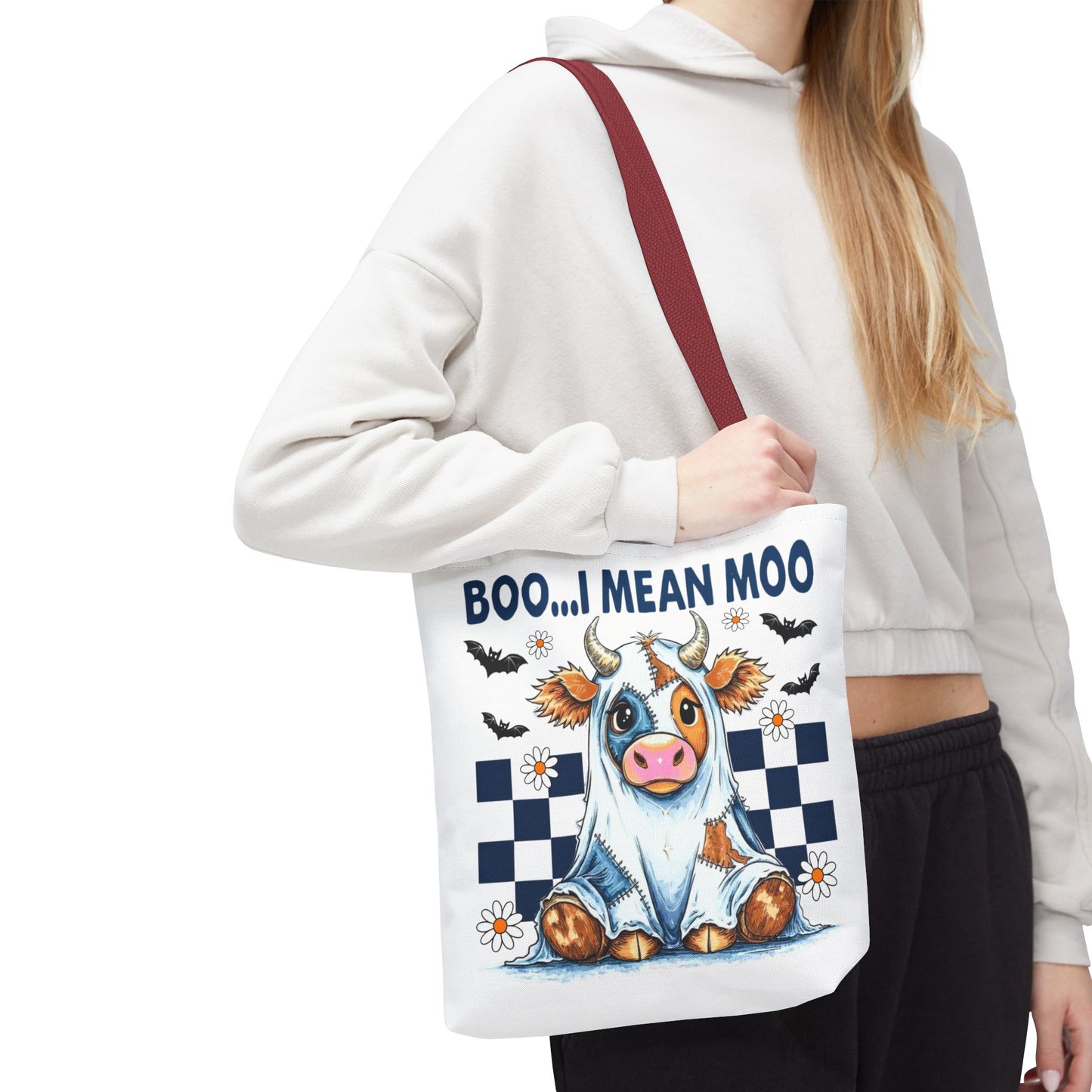 ๐ฎ Boo... I Mean Moo Cow Halloween Tote Bag โ Spooky Cute Farmhouse Fun ๐ป๐