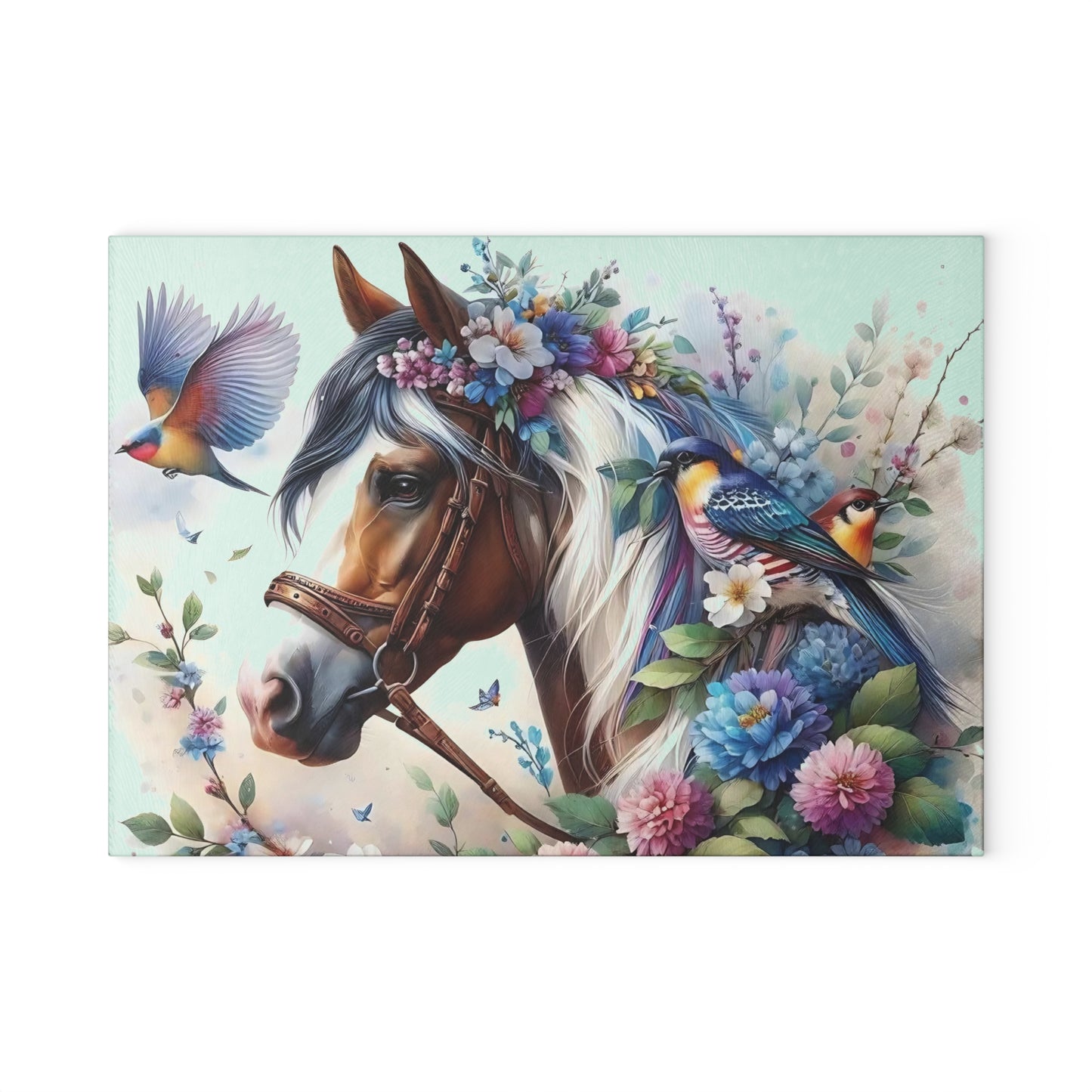 Tabla de cortar de caballo Tabla de cortar de vidrio templado Tabla de charcutería Tabla de cortar Regalo de inauguración de la casa Tabla de cortar personalizada