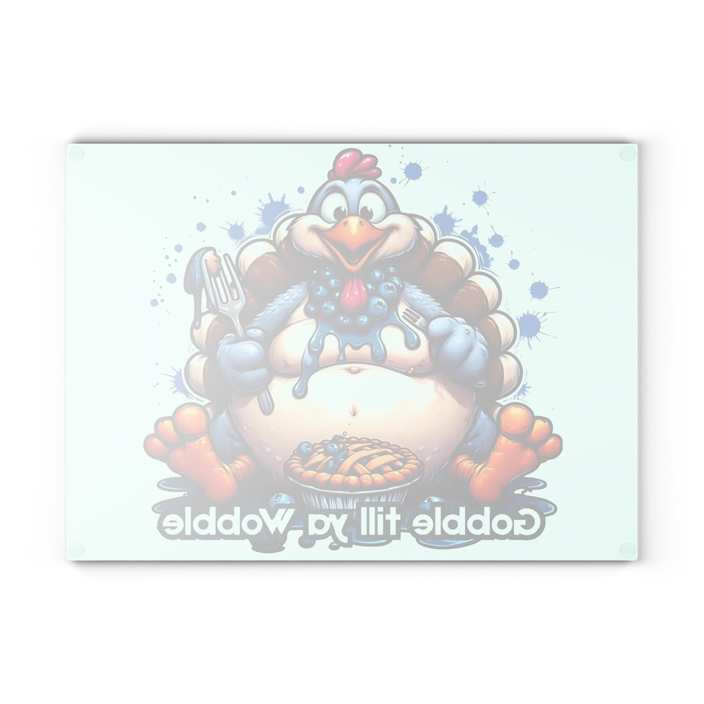 🦃🥧 Gobble Till Ya Wobble Cutting Board – Fun Thanksgiving Kitchen Décor with Playful Turkey & Pie 🎉🍽️