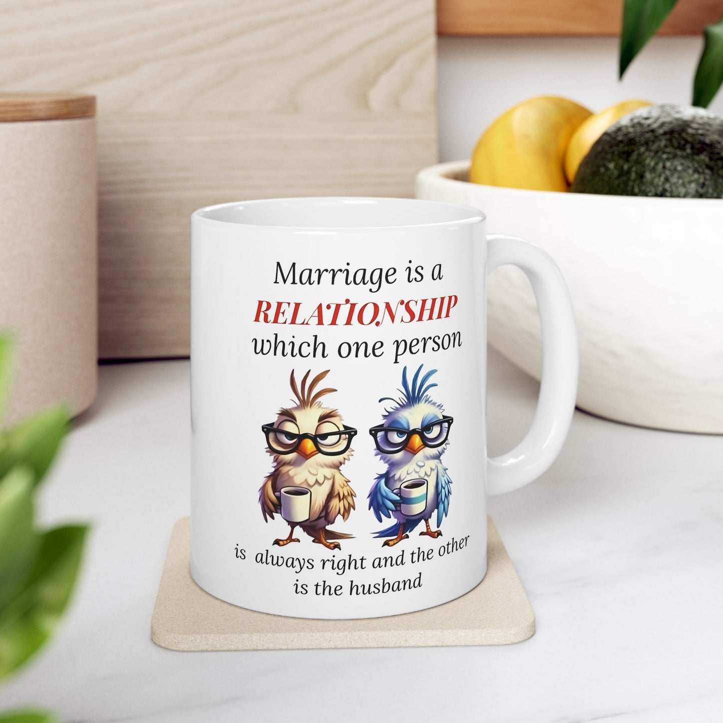 Humor Matrimonial – Taza "Una persona siempre tiene la razón" 🕊️