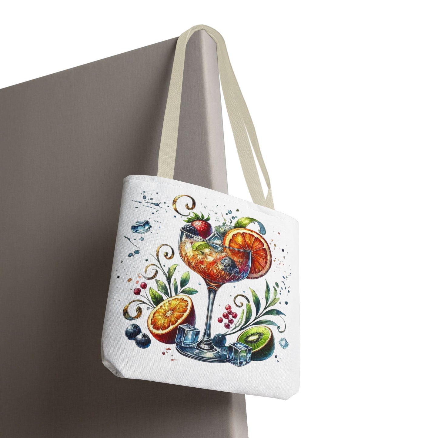 Bolso de cóctel, bolso para bebidas afrutadas, bolso de playa tropical, elegante bolso de lona, regalo para amantes de los cócteles, bolso de mano divertido, práctico bolso de verano.