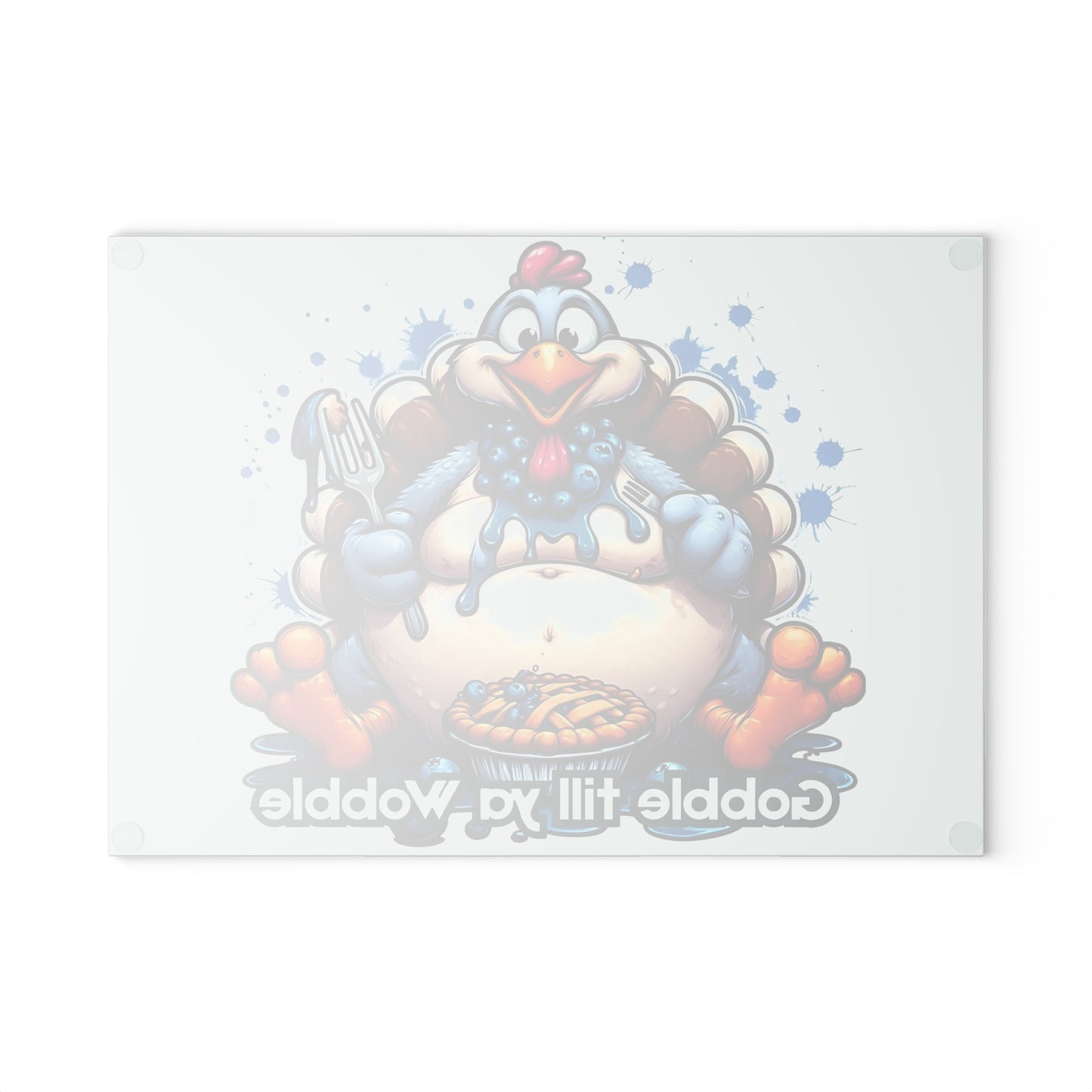 🦃🥧 Gobble Till Ya Wobble Cutting Board – Fun Thanksgiving Kitchen Décor with Playful Turkey & Pie 🎉🍽️