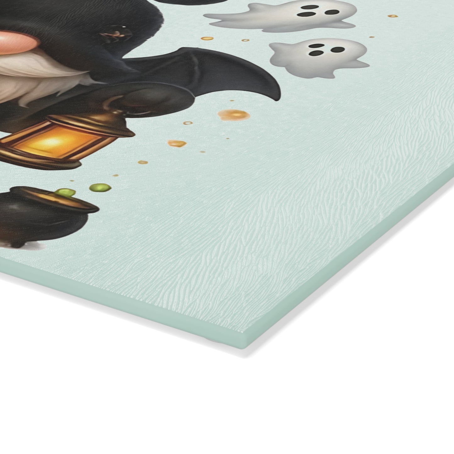 🎃🧙♂️ Spooky Halloween Gnome Cutting Board – Haunted Kitchen Décor with Ghosts & Lanterns 👻🕯️