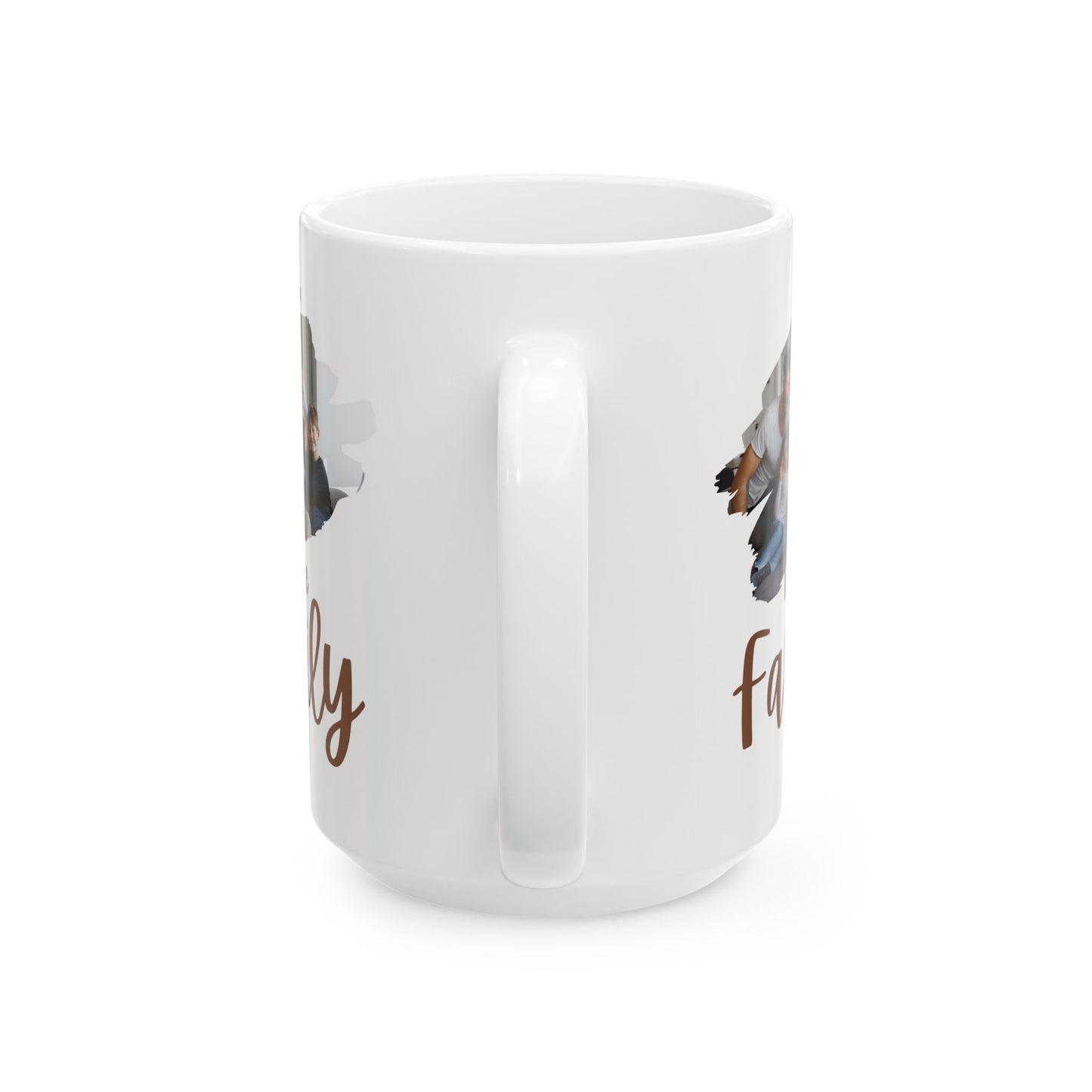 Taza personalizada con foto familiar "Somos Familia" 🏠