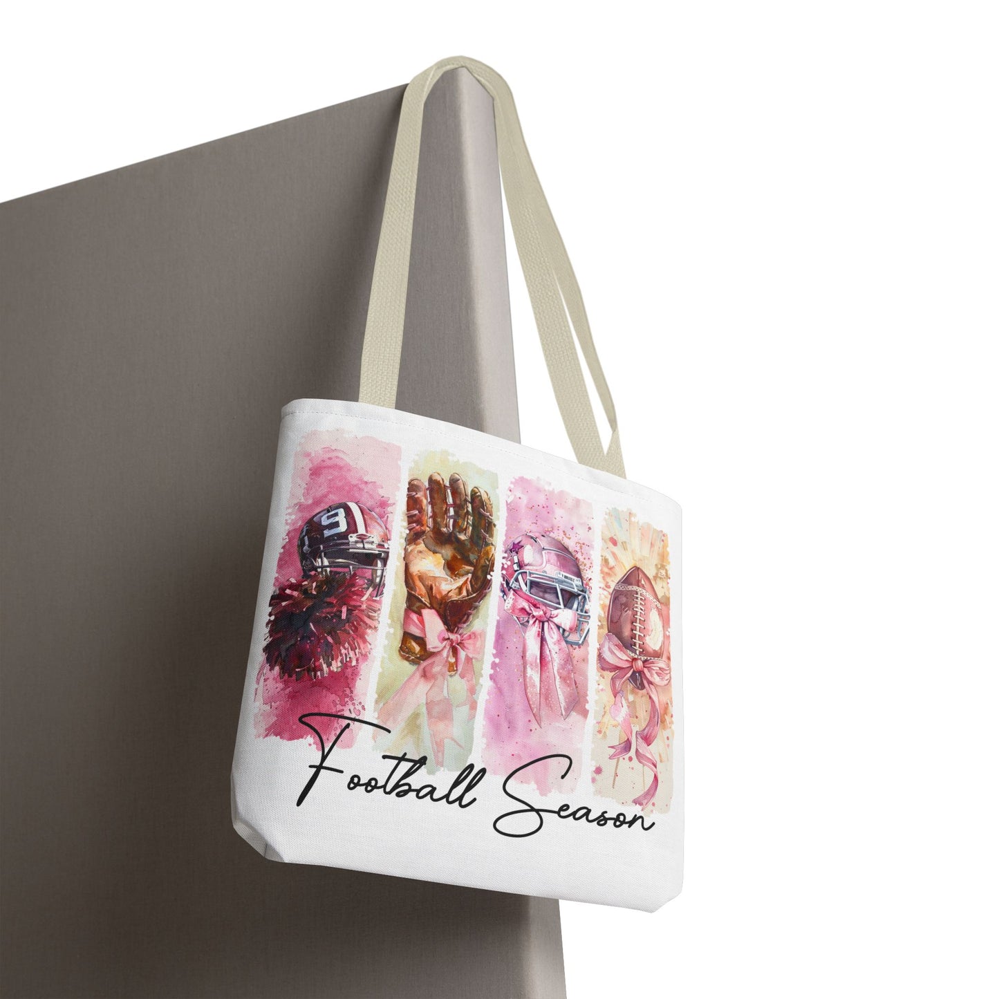 🏈 Game Day Pink Awareness Tote Bag – Sporty Style with a Purpose 🎀👜