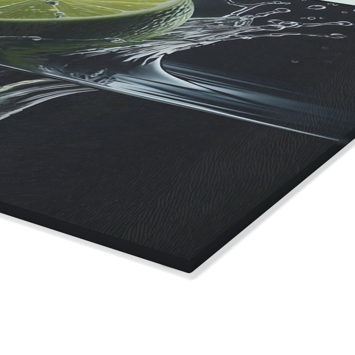 🍋 Lime Splash Glass Cutting Board – Refreshing Citrus Style for Your Kitchen
