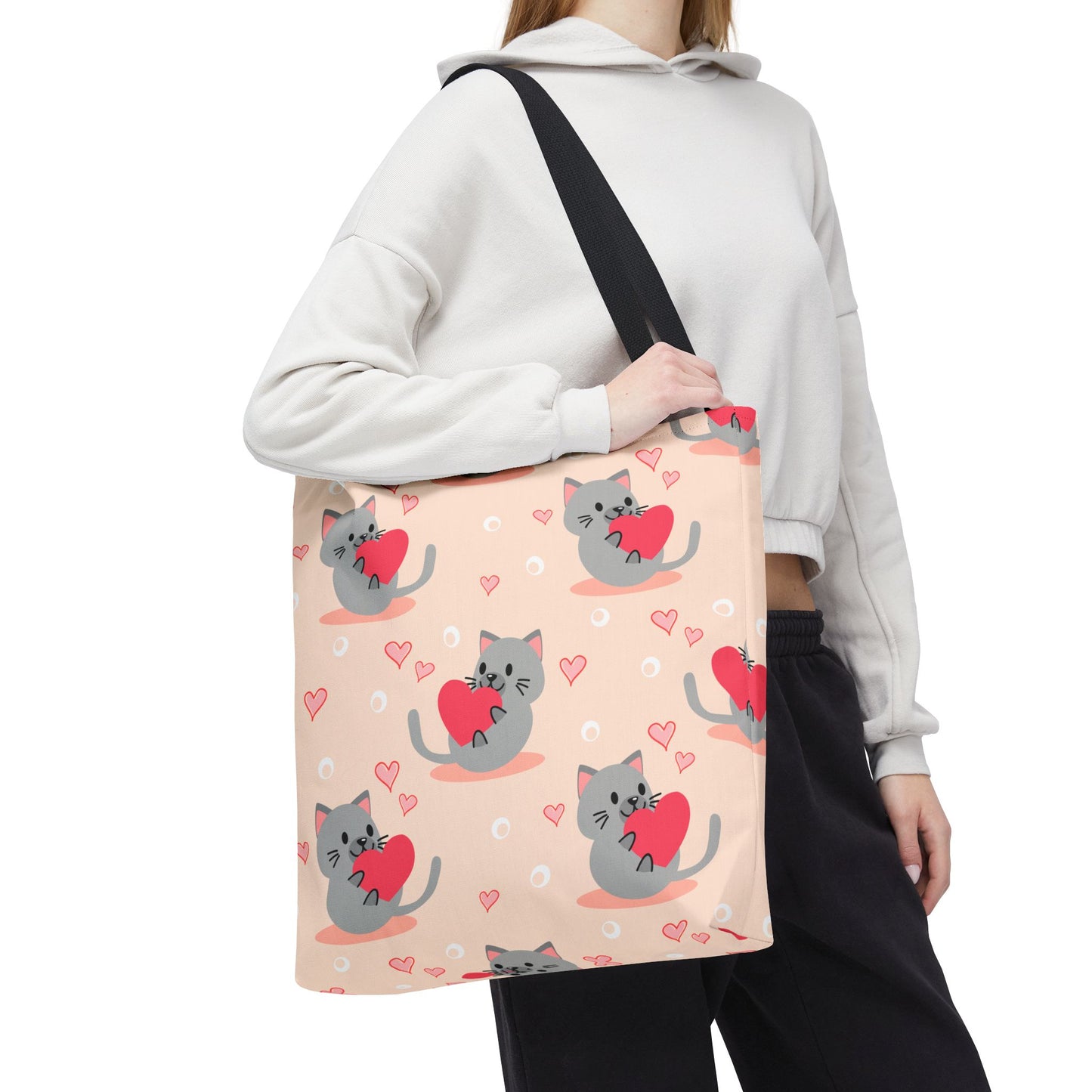 Encantador bolso de mano para amantes de los gatos: duradero, espacioso y perfecto para ir de compras, trabajar o las aventuras cotidianas.