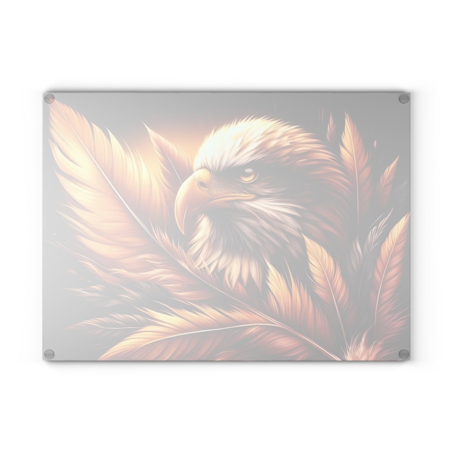 ÁGUILA CALVA – Tabla de cortar de vidrio patriótica