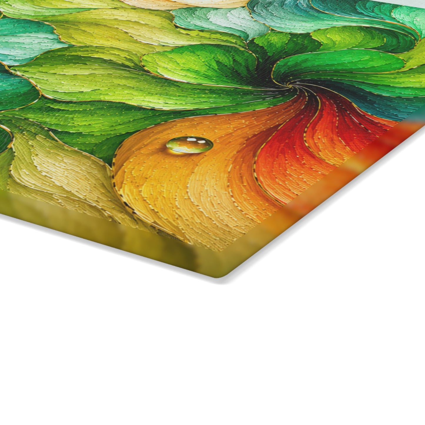 Colorful Abstract Swirl Glass Cutting Board – Vibrant Modern Art Kitchen Decor