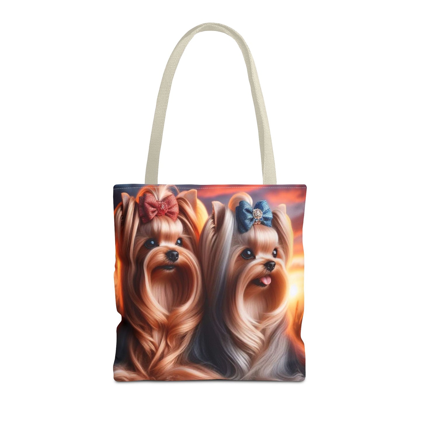 Bolsa de tela Yorkshire Terrier: un bonito regalo para amantes de los perros, bolsa de compras reutilizable, accesorio para amantes de las mascotas, elegante bolso de mano para uso diario.