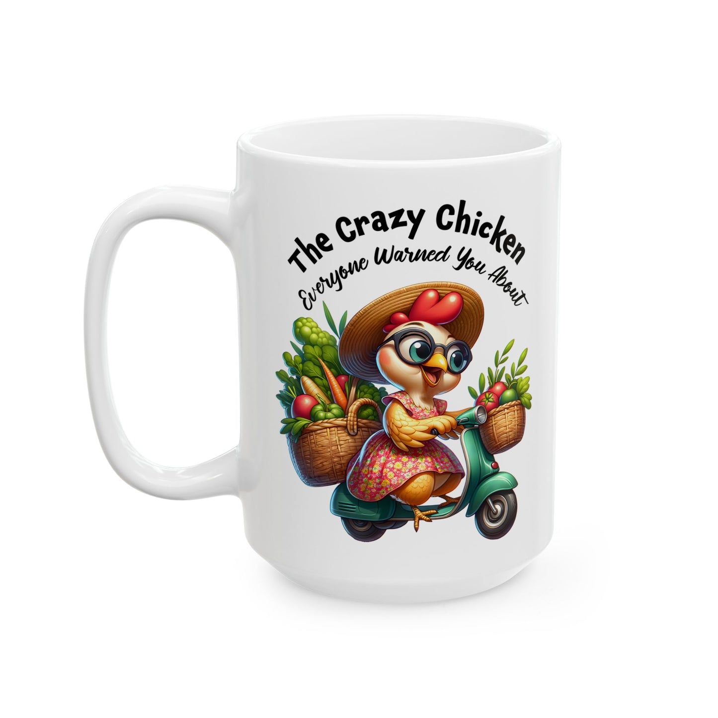 Pollito Veggie Amante de los Patinetes - Taza de Café con Pollito y Patinete 🛵🌽