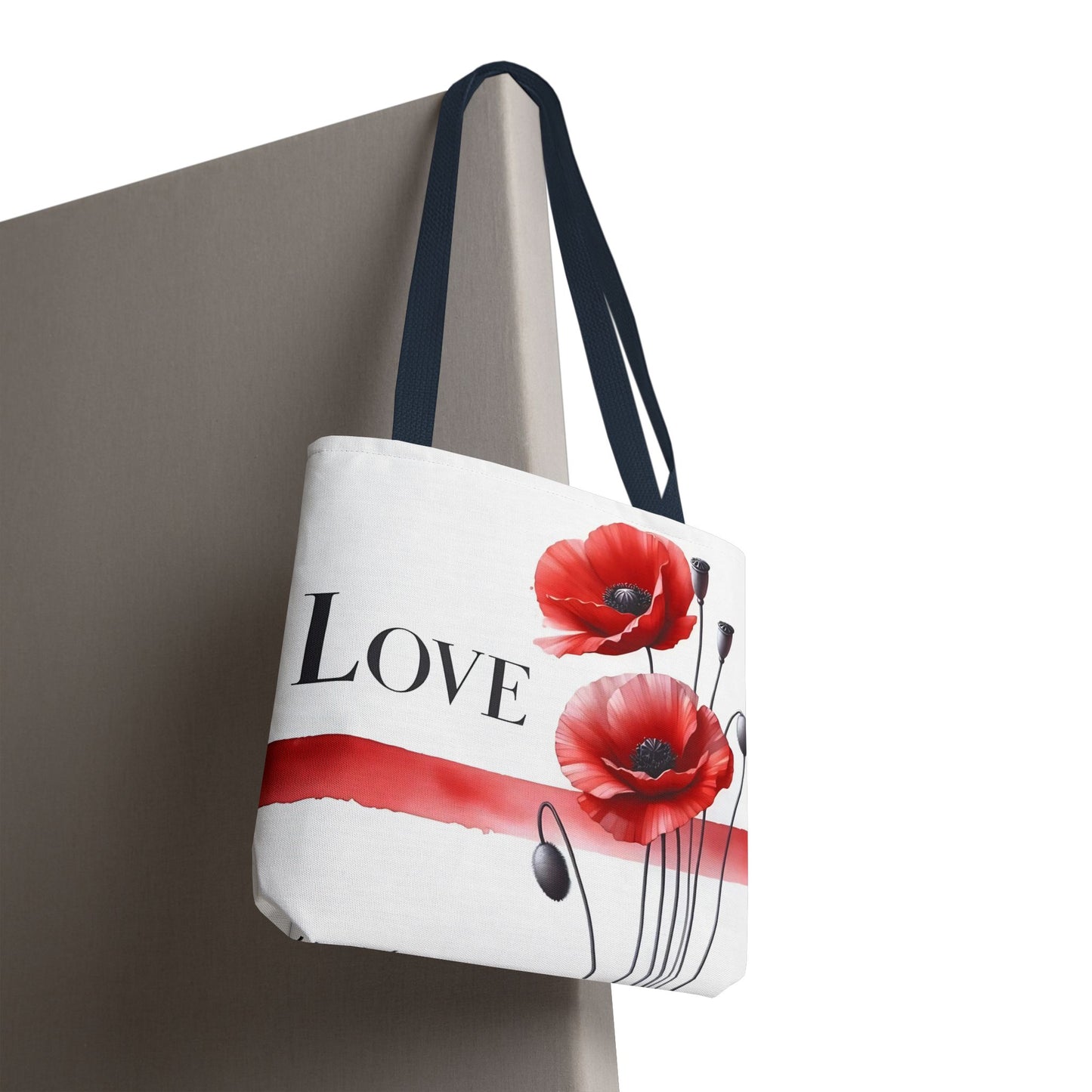 ❤️ Bolso Tote Floral Rojo “Love” – Atrevido, Hermoso y Lleno de Corazón