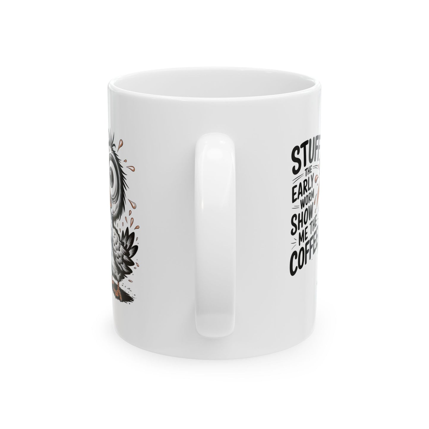 ☕ ¡Llena el Gusano Madrugador, Muéstrame la Taza de Café! ¡Un Imprescindible Divertido para las Mañanas! 🐦