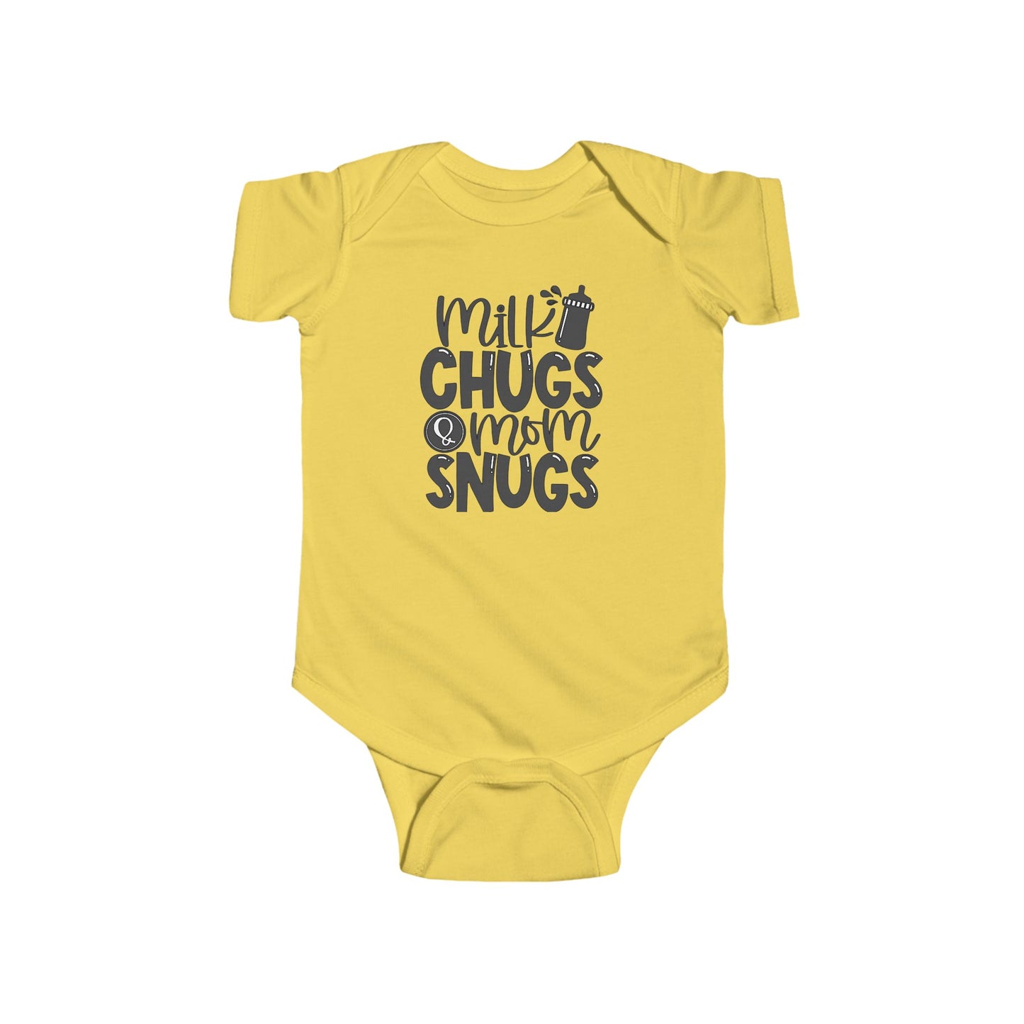 Body para bebé Milk Chugs & Mom Snugs: disponible en varios colores y orgánico