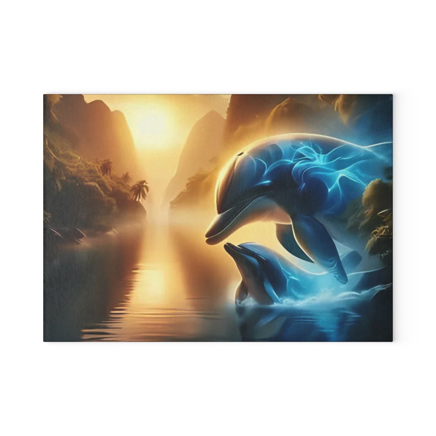 Tabla de cortar con diseño de delfines, decoración de cocina con delfines, cocina con temática oceánica, decoración de vida marina, regalo de vida marina, regalo para amantes de los delfines, tabla de charcutería