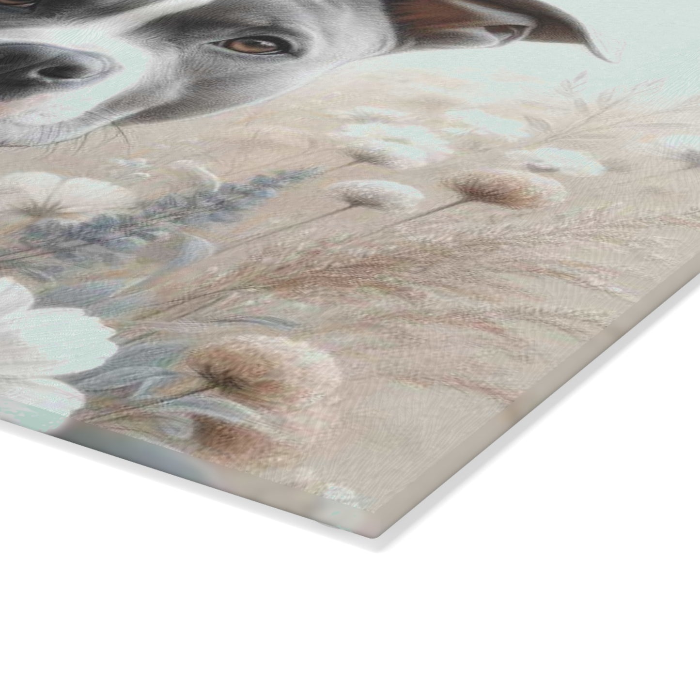 💗 Pit Bull Floral Cutting Board – Gentle Strength with Blooming Beauty 🌸