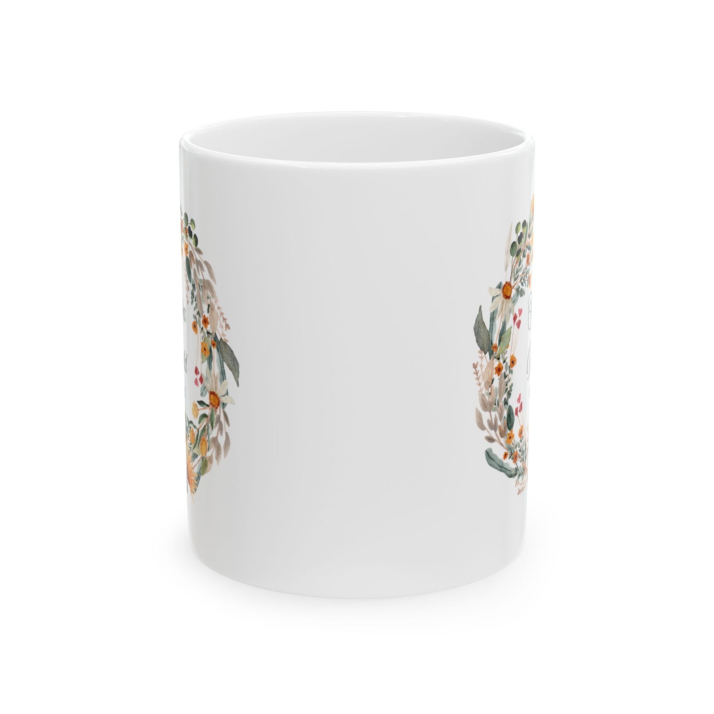 Taza personalizada con corona floral: un hermoso regalo personalizado