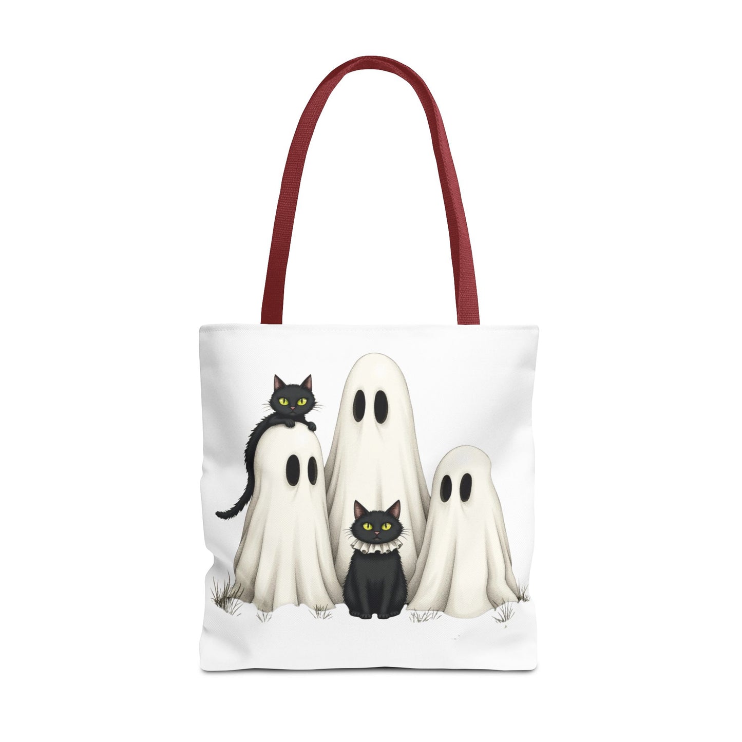 ๐โโฌ Ghosts & Black Cats Halloween Tote Bag โ Spooky Chic Retro Vibes ๐ป๐
